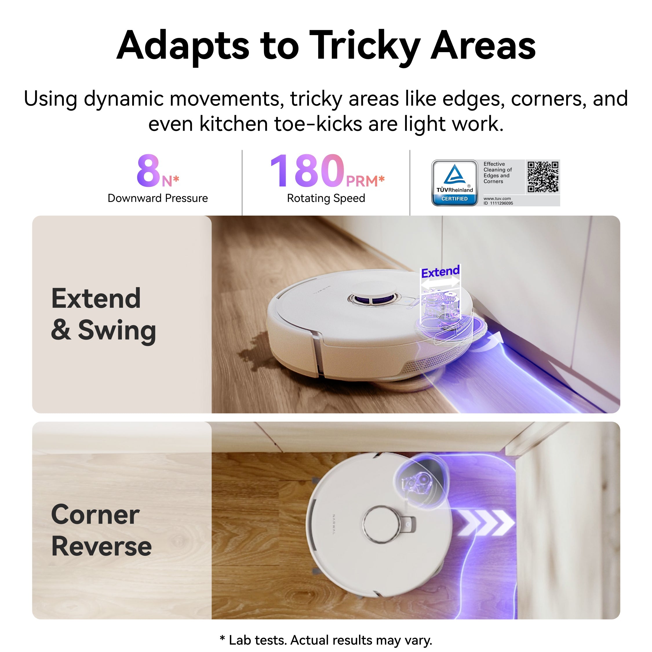 Narwal Freo Z10 Robotic Vacuum and Mop Cleaner -  Covers Every Angle Without Any Tangles