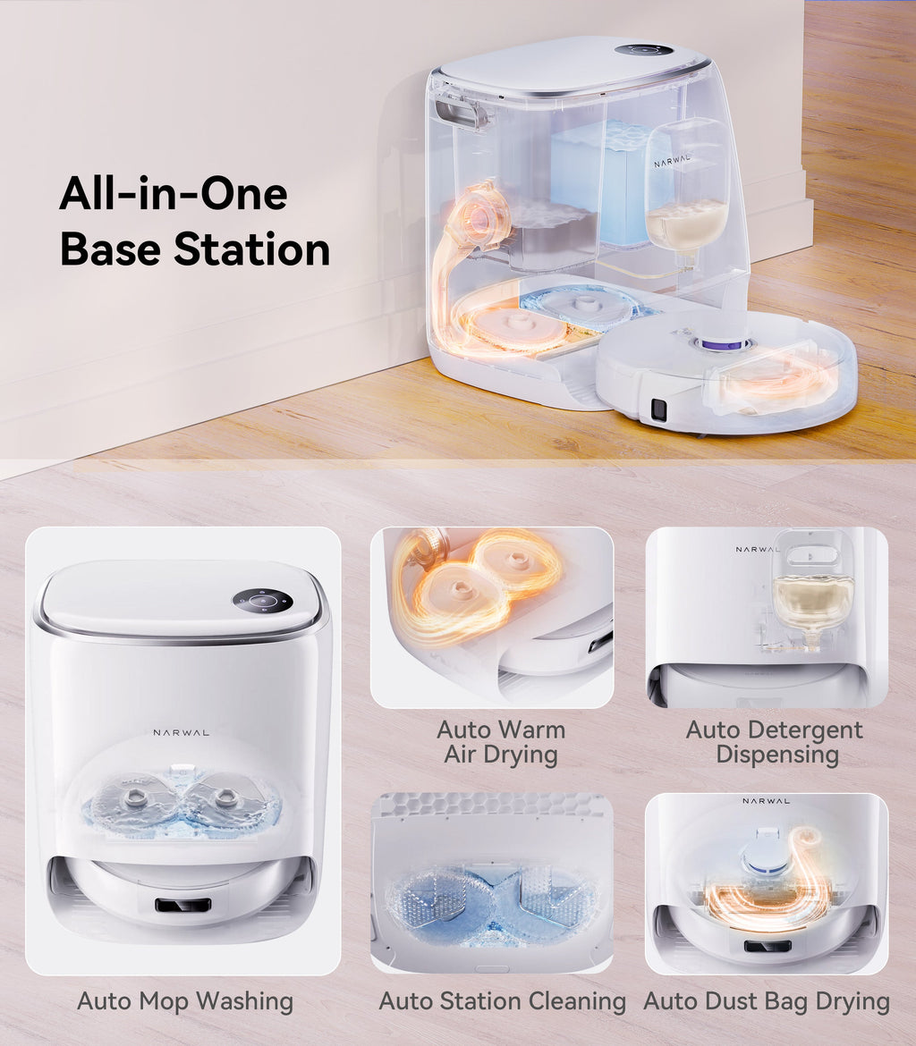 Narwal Freo X Ultra Robotic Vacuum and Mop Cleaner with Auto Washing and Self Empty 2.0